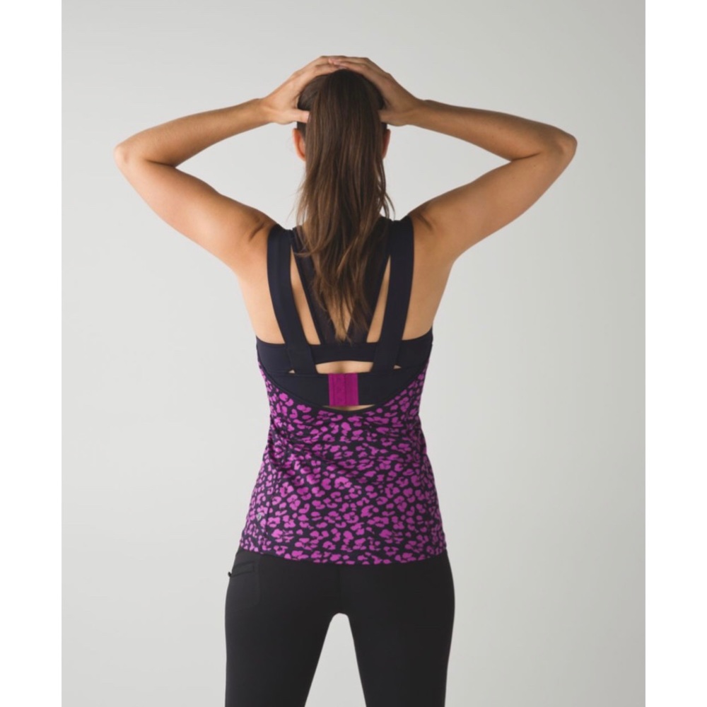 🔴 lululemon purple leopard print tank